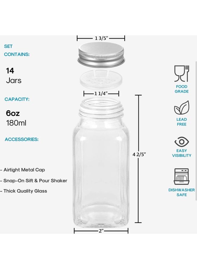 24-Piece Spice Jar And Accessory Set Multicolour 120ml