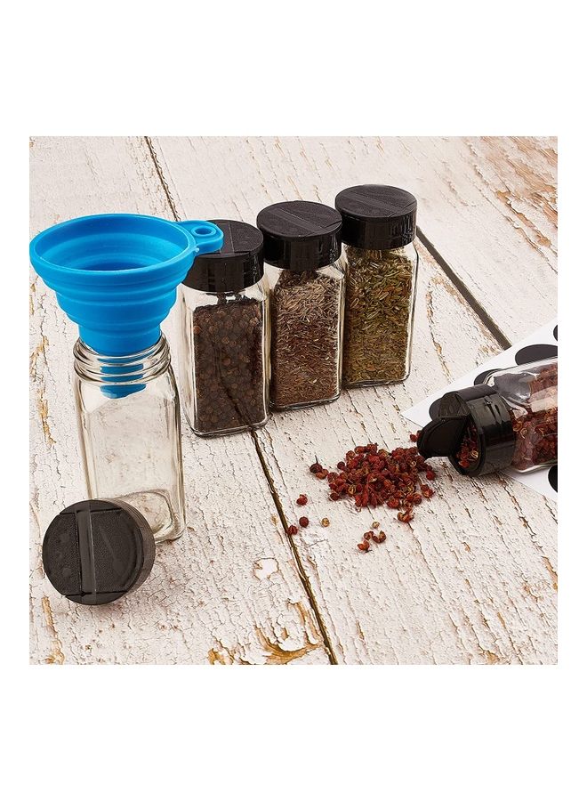 24-Piece Glass Spice Jar Set Multicolour 10.5x4.3cm