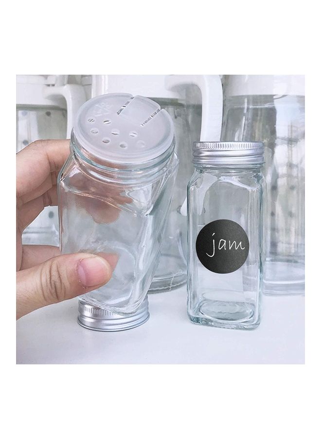 24-Piece Glass Spice Jar Set Multicolour