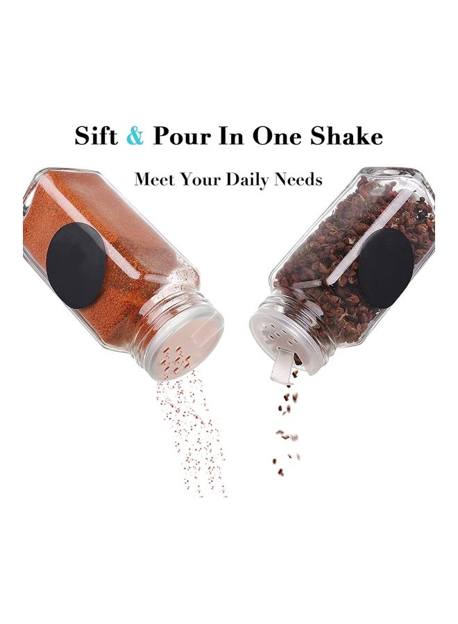 24-Piece Glass Spice Jar Set Multicolour