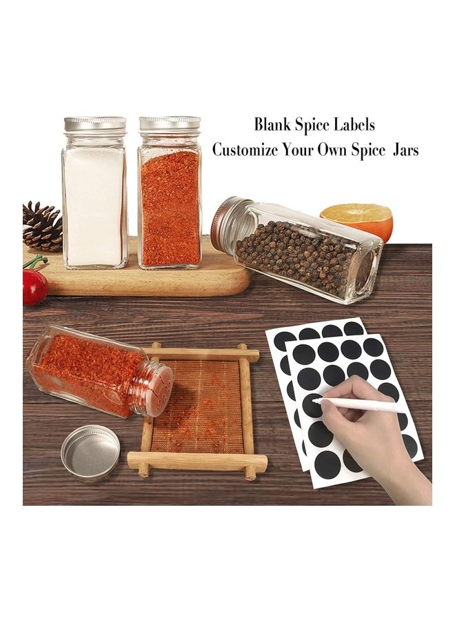 24-Piece Glass Spice Jar Set Multicolour