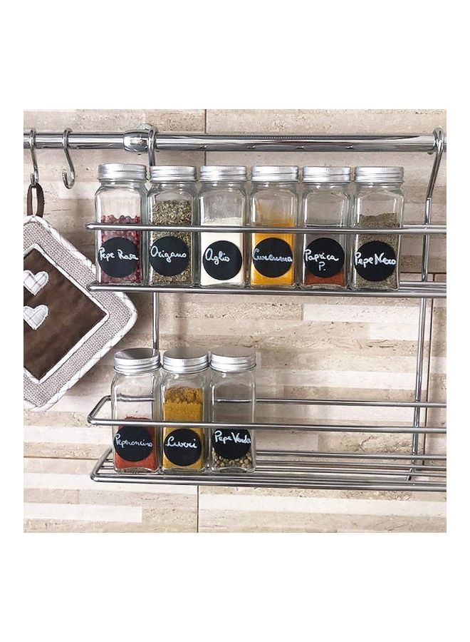 24-Piece Glass Spice Jar Set Multicolour