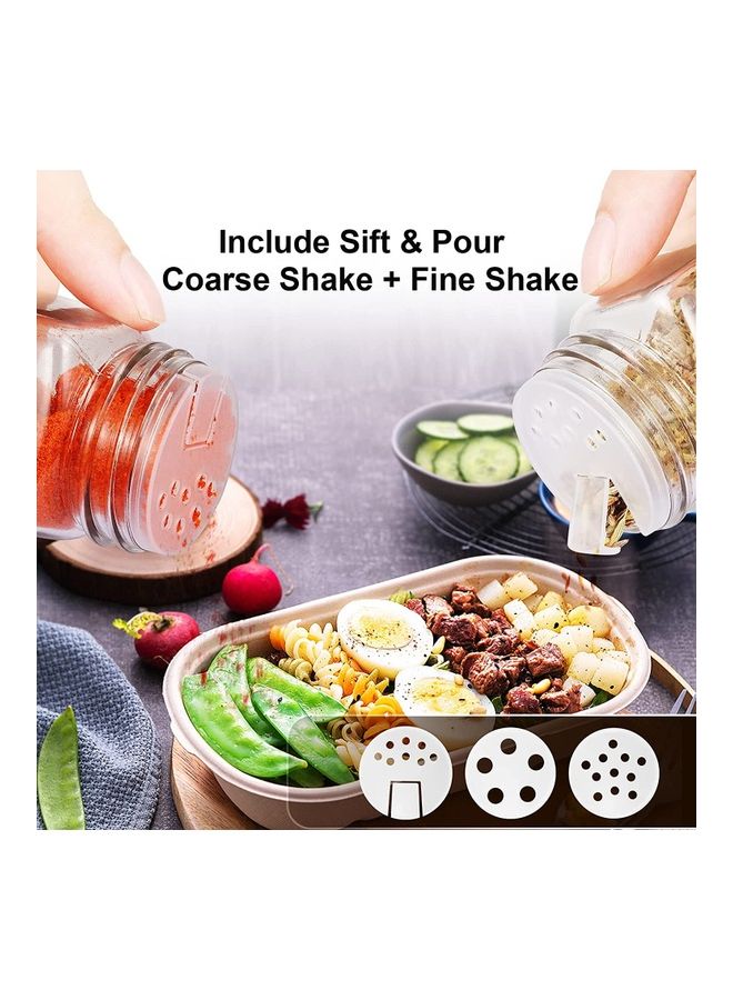24-Piece Glass Spice Jar Set Multicolour 4.1inch