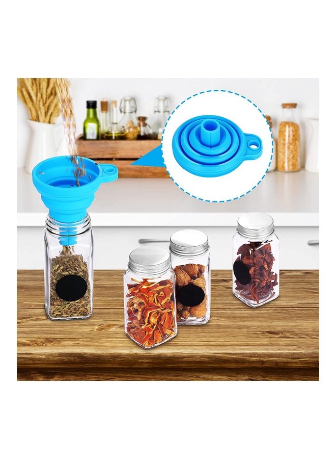 24-Piece Glass Spice Jar Set Multicolour 4.1inch
