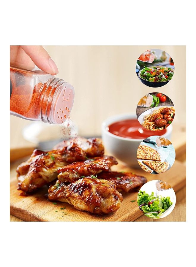 24-Piece Glass Spice Jar Set Multicolour 4.1inch
