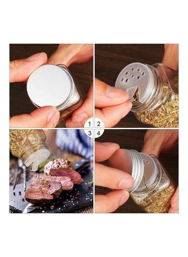 24-Piece Glass Spice Jar Set Multicolour 4.1inch