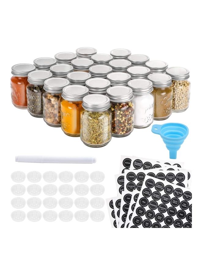 24-Piece Spice Jar And Accessory Set Multicolour 120ml