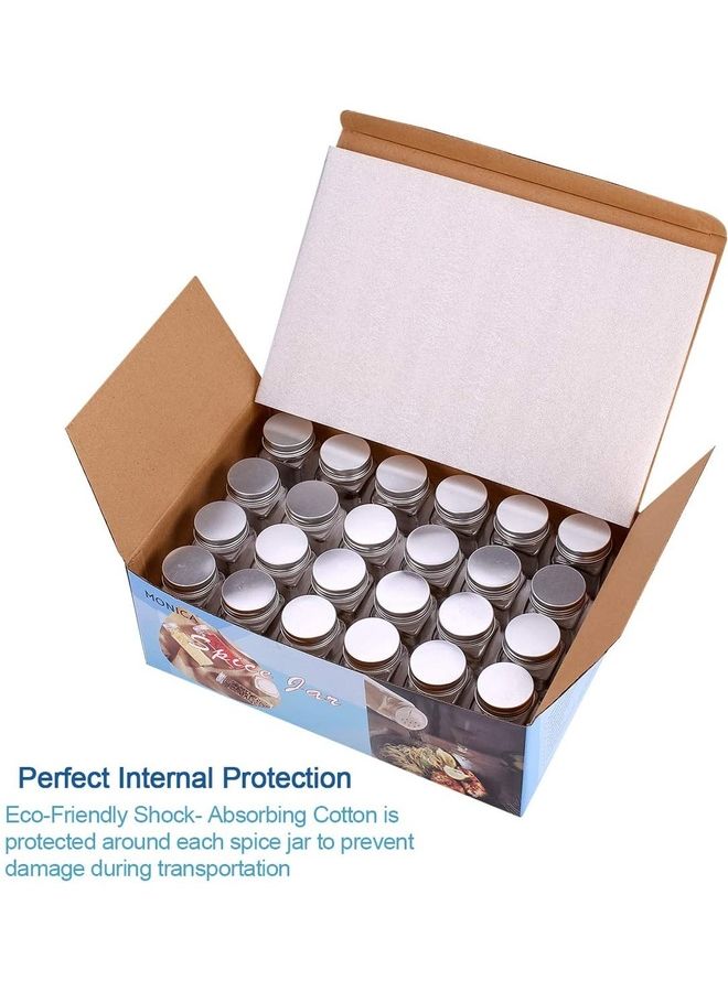 24-Piece Glass Spice Jar Set Multicolour 10.5x4.3cm