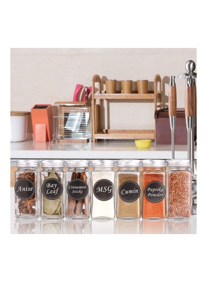 24-Piece Glass Spice Jar Set Multicolour 10.5x4.3cm
