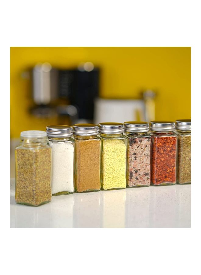 24-Piece Glass Spice Jar Set Multicolour