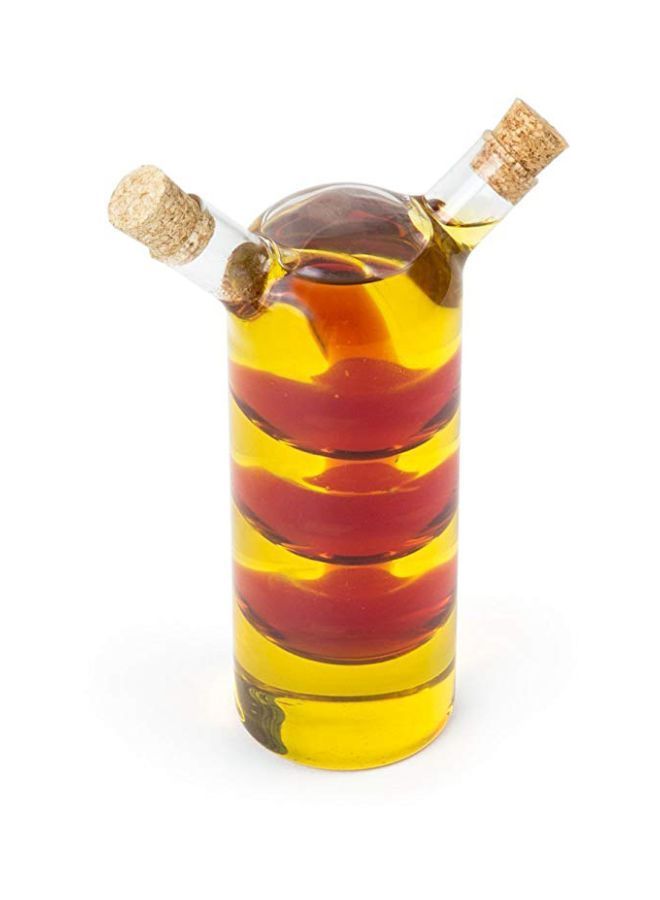 Oil And Vinegar Bottle Bubbles Yellow/Red/Clear 3.2x4.8x8.6inch