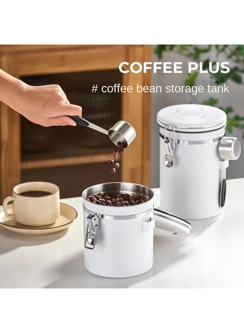 1200ML Sealed Exhaust Coffee Powder Bean Storage Storage Can