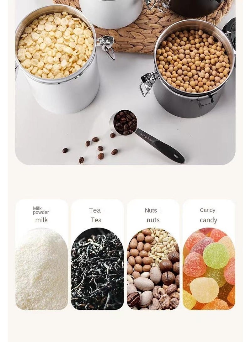 1500ML Sealed Exhaust Coffee Powder Bean Storage Storage Can