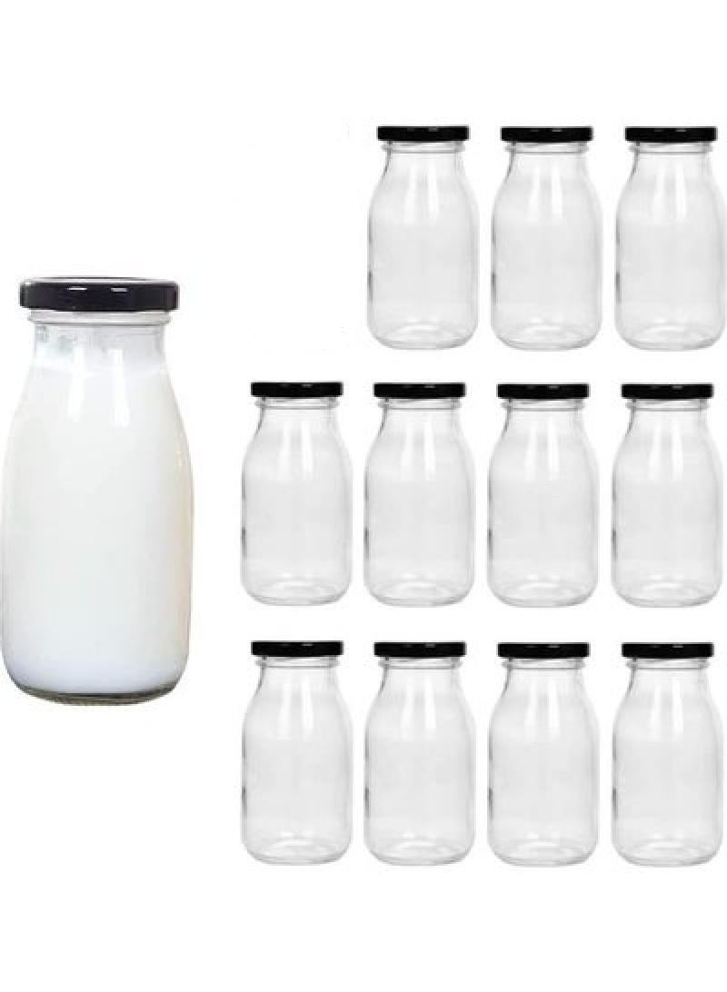 12-Piece Empty Juice Glass Bottle With Lid
