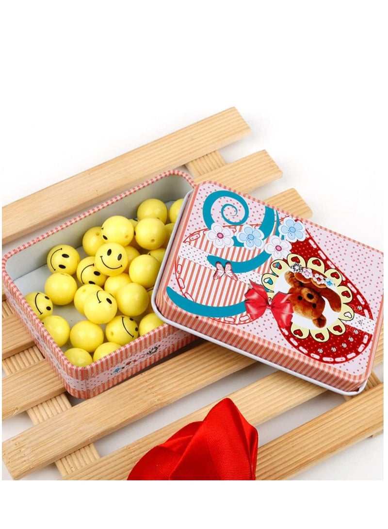 8 Piece Iron Storage Box, Small Metal Box Portable Empty Metal Box with Lid Vintage Rectangular Iron Box Tins Container Rectangular Hinged Containers Small Storage Kit Mini Portable Tin Box