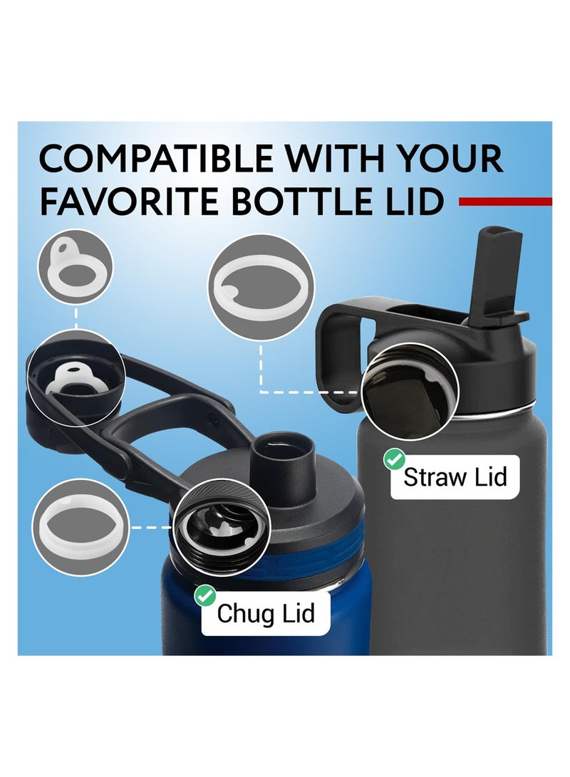 9Pcs Water Bottle Gasket Replacement for Thermoflask 40oz Insulated Stainless Steel Water Bottle Lid, Silicone Sealing Rings Gaskets for Water Bottle Straw Lid, Chug Lid & Chug Spout