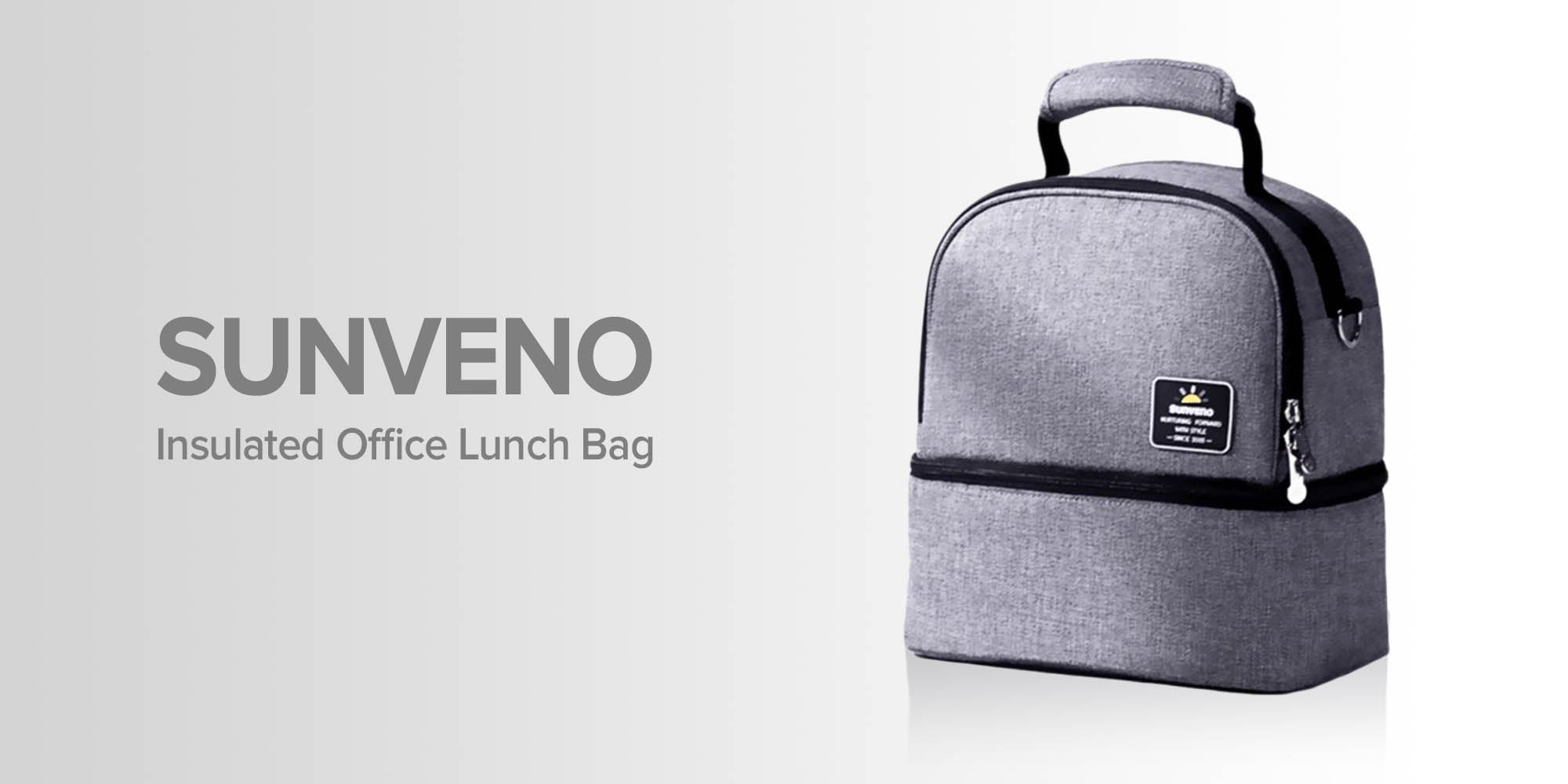 Insulated Office Lunch Bag - May Assorted Grey/Black 25x25x15cm