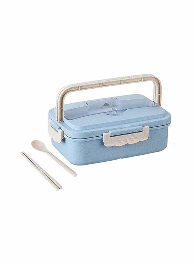 Wheat Straw Microwave Spill-proof Lunch Box ,Blue- 21x13x7 inch Blue 21x13x7inch