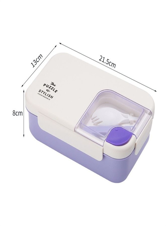 1100ML Rectangular Microwave Oven Plastic Lunch Box Purple