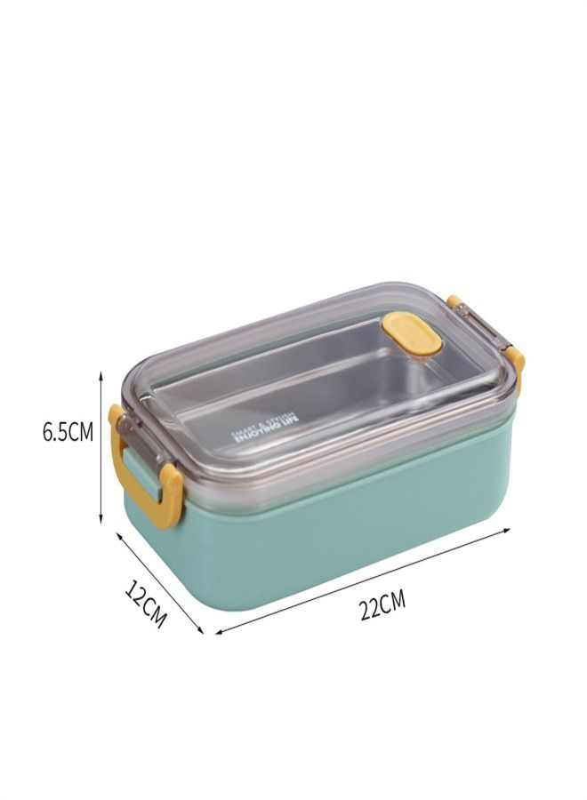 Oval Stainless Steel Lunch Box Green