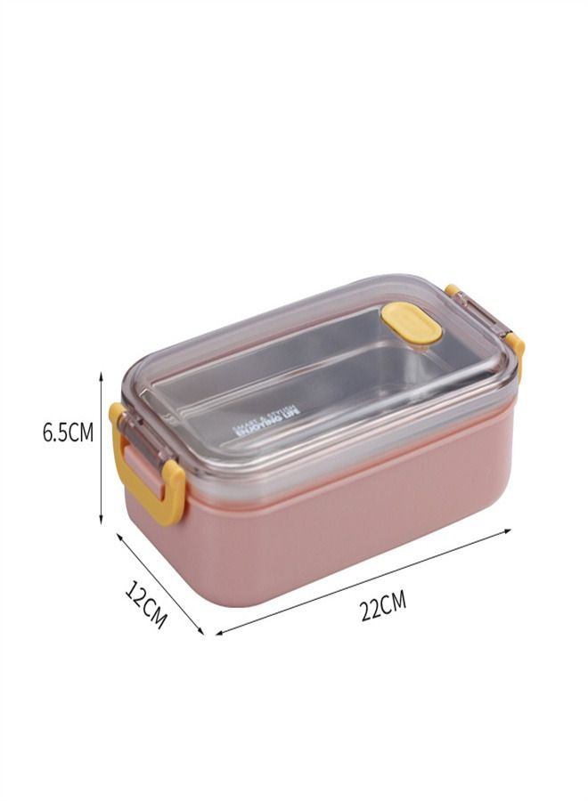 OvalStainless Steel Lunch Box Pink