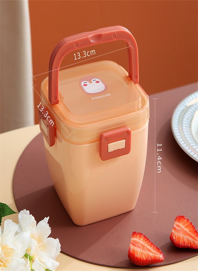 800ML Lovely Four Button Lunch Box