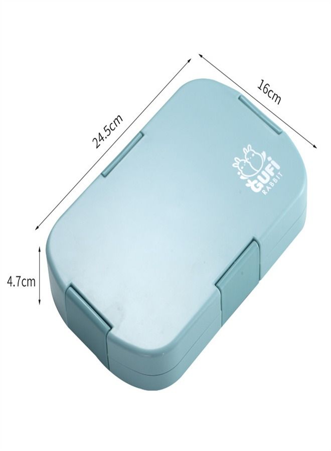 Plastic Split Lunch Box Blue