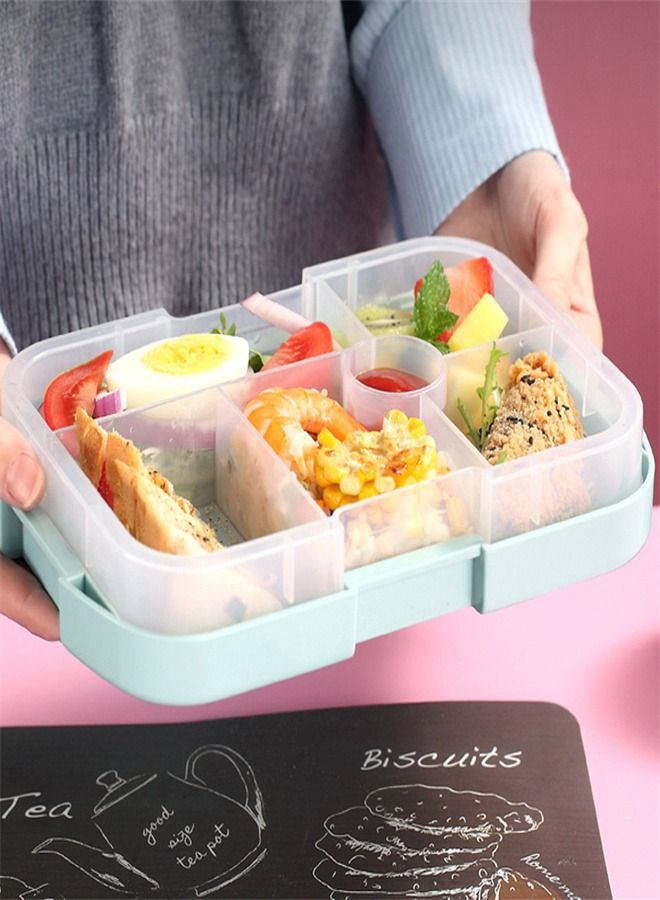 Plastic Split Lunch Box Blue