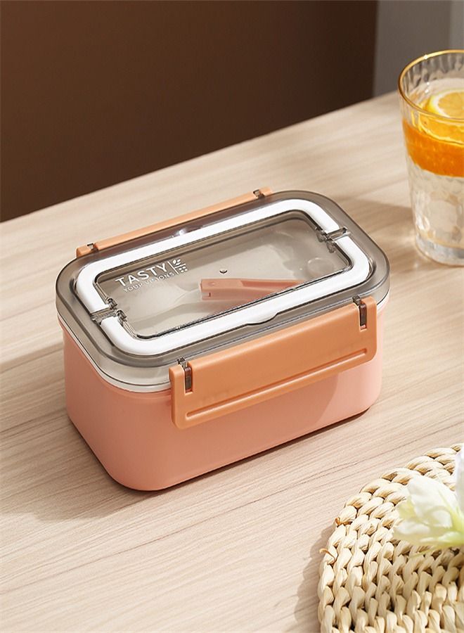 Single-Layer Stainless Steel Lunch Box Pink