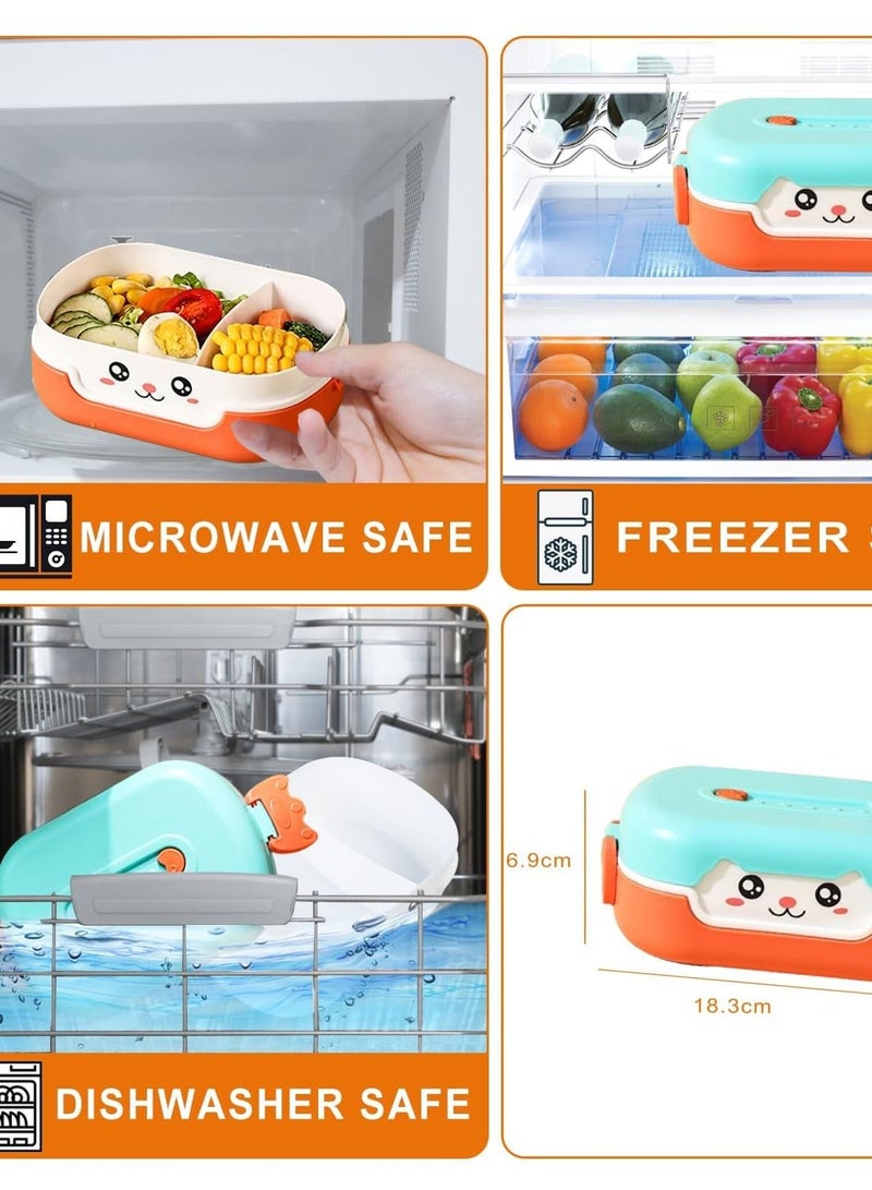 Lunch Box for Kids, Versatile food and snack container both kids adults. Dishwasher microwave safe. BPA PVC free. Leakproof design. Available in MIXCOLOR-A.