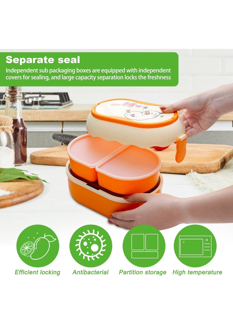 Bento Box Adult Lunch Stackable 56OZ Boxes for Adults Containers Leak Proof with Removable Compartments Microwave Safe