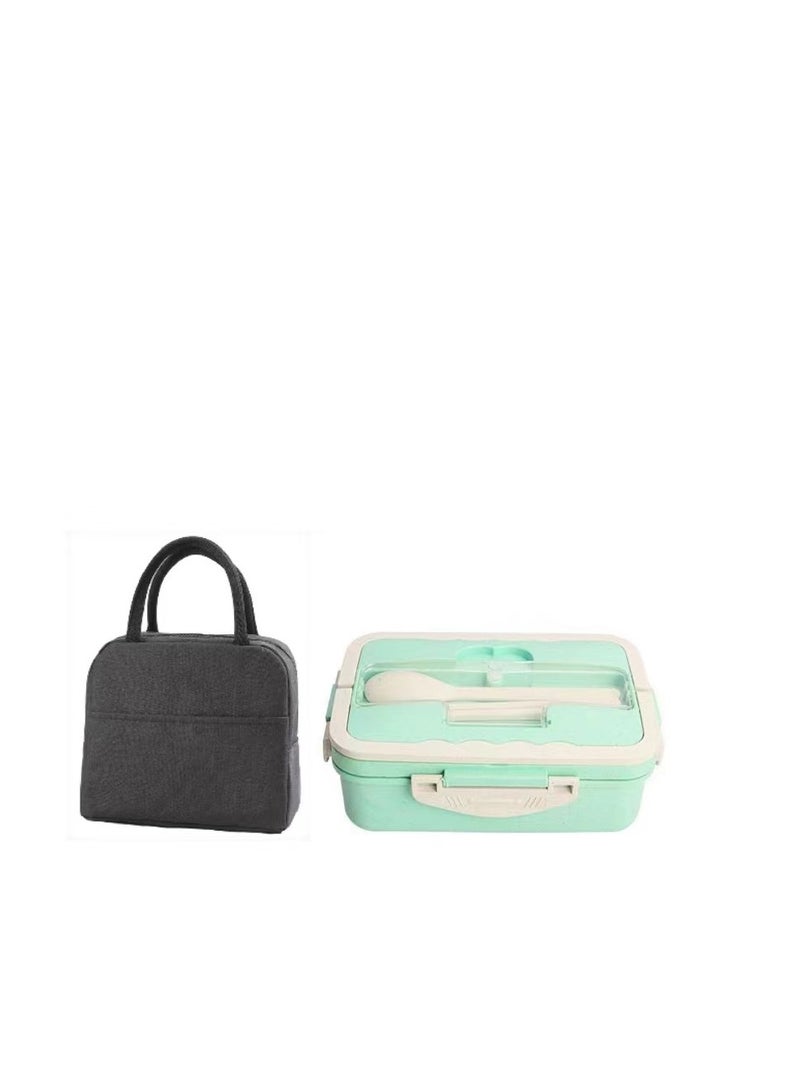 2-piece Portable Sealed Compartment Lunch Box Set