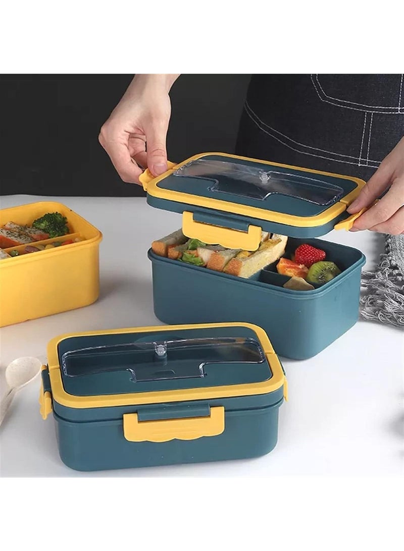 2-piece Portable Sealed Compartment Lunch Box Set