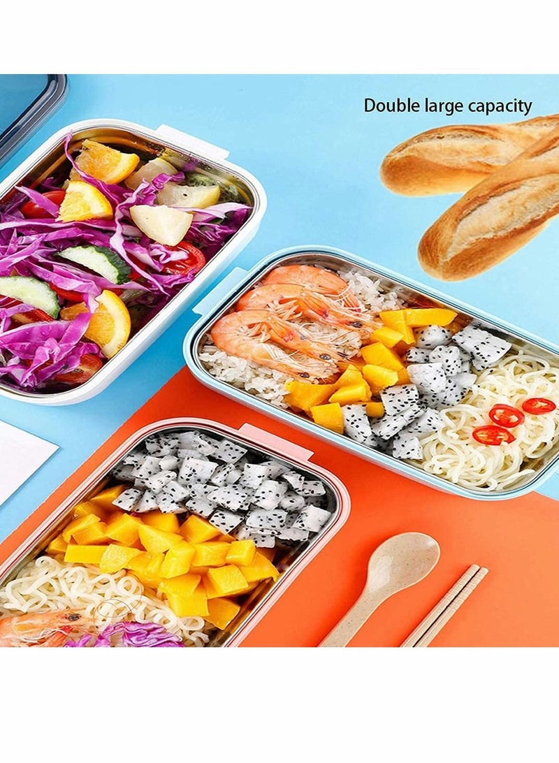 Stainless Steel Bento Box Lunch Container for Kids and Adults Steamer with Dividers Leakproof Food Heater Meal Snack Packing Warmer in Office Family Rice Cooker