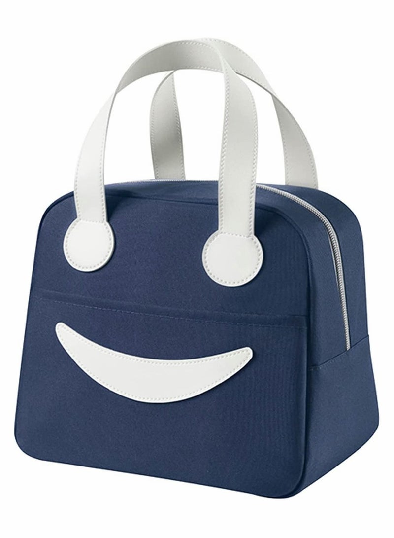 Lunch Bag for Womens and Mens, Reusable Insulated Cooler (Blue)
