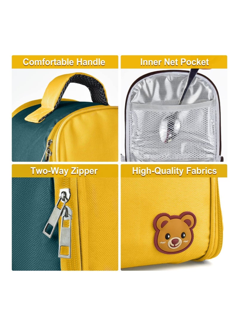 Lunch Bag, Bag Insulated Box for Kids, Small Cartoon Tote Mini Cooler Thermal Meal Bags, School Outdoor Travel, Reusable Girls Boys