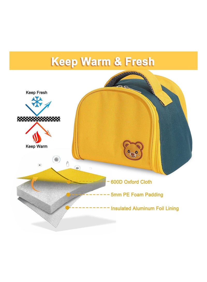 Lunch Bag, Bag Insulated Box for Kids, Small Cartoon Tote Mini Cooler Thermal Meal Bags, School Outdoor Travel, Reusable Girls Boys