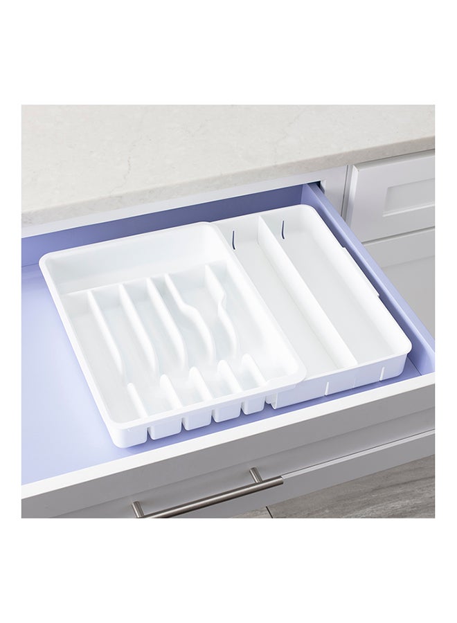 YouCopia Exp And able Utensil Tray Drawerfit Organizer, One Size, White, 50265 White 38.1x29.2x6.4cm