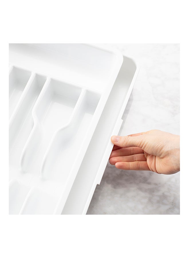 YouCopia Exp And able Utensil Tray Drawerfit Organizer, One Size, White, 50265 White 38.1x29.2x6.4cm