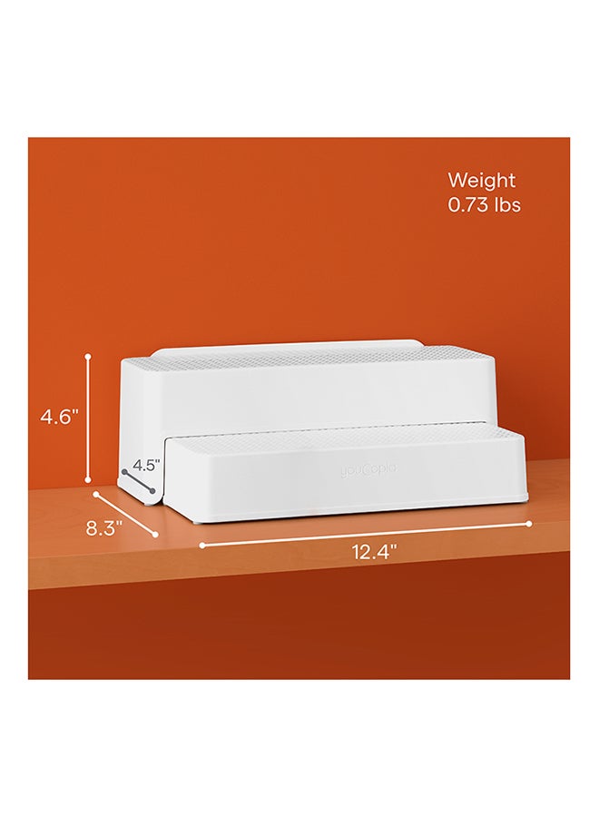 YouCopia Shelf Steps Can And Bottle Organizer, 2 Shelf , White, 50271 White 21.1x31.5x11.7cm