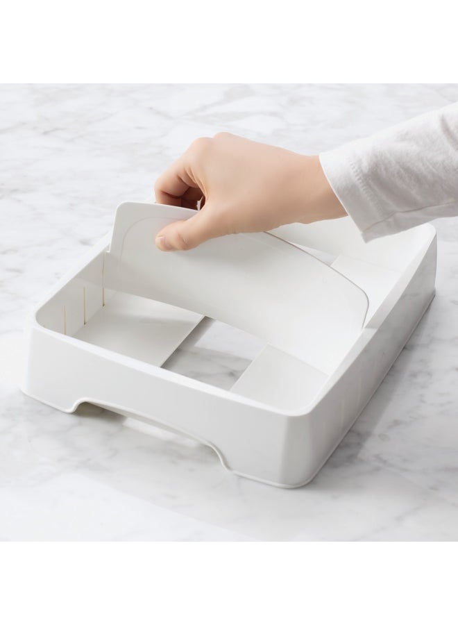 Storalid Food Small Container Lid Organizer White 26.8x21.1x8.4cm