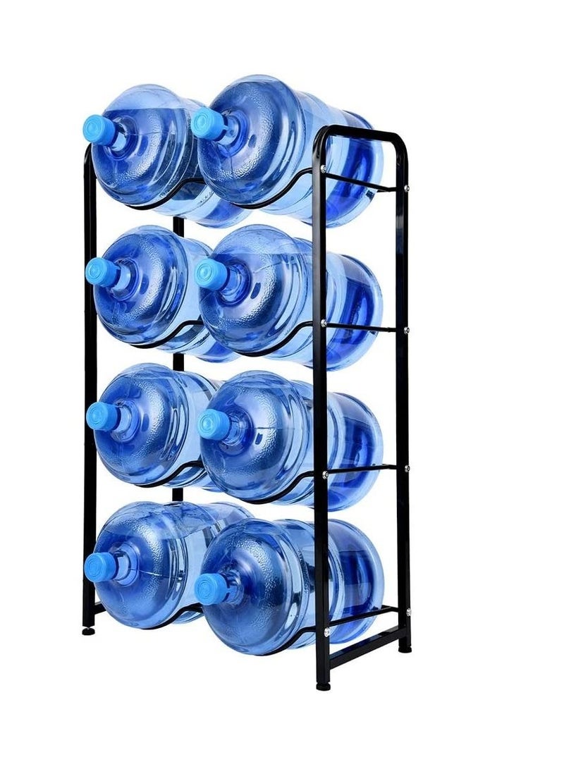 Steel 5 Gallon Water Jug Rack 8 Trays Water Bottle Storage Rack