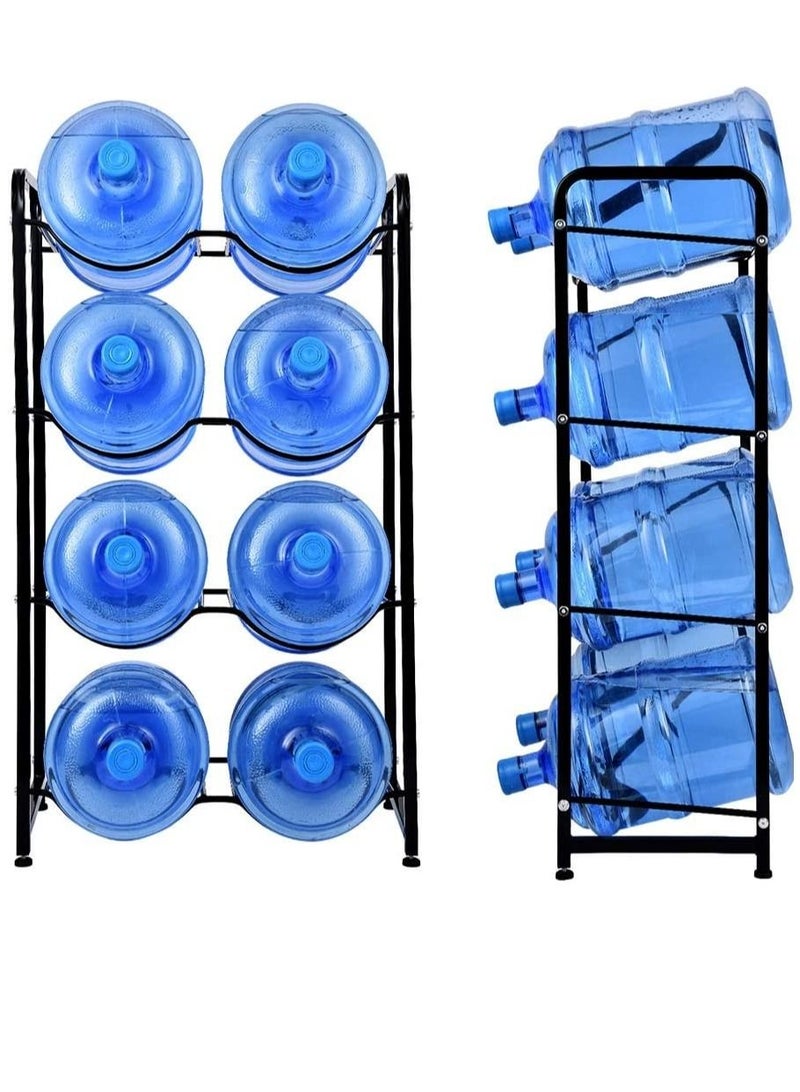 Steel 5 Gallon Water Jug Rack 8 Trays Water Bottle Storage Rack