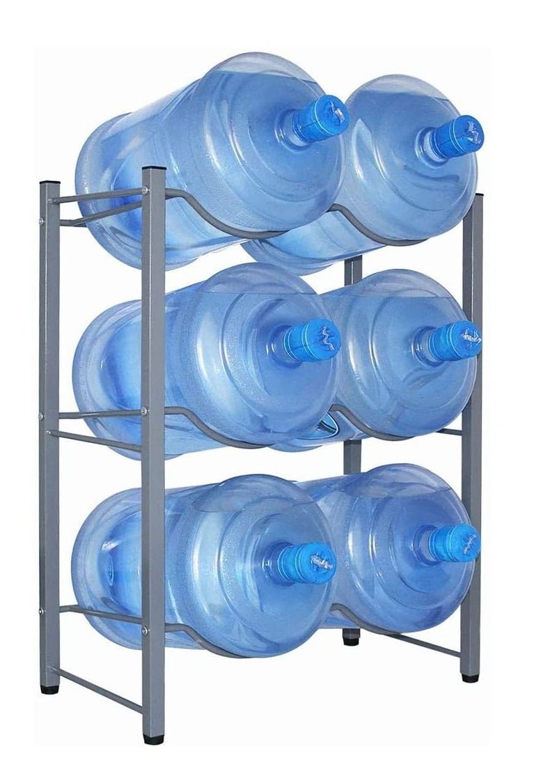 Steel 5 Gallon Water Jug Rack 6 Trays Water Bottle Storage Rack