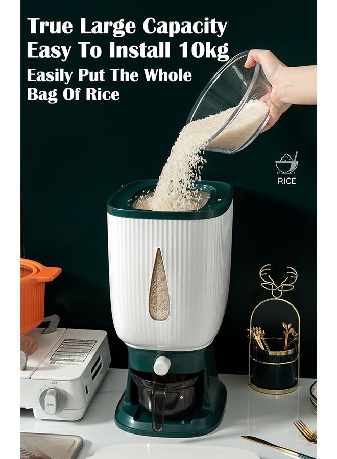 Rice Dispenser With Measuring Cup