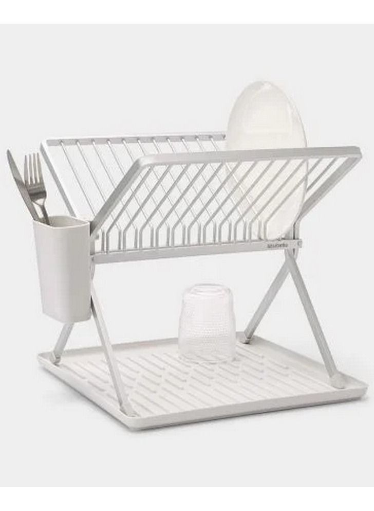 FOLDABLE DISH DRYING RACK LIGHT GREY