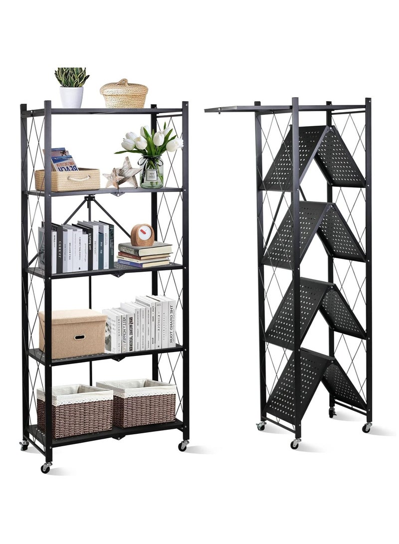 5-Tire Kitchen Storage Rack Black