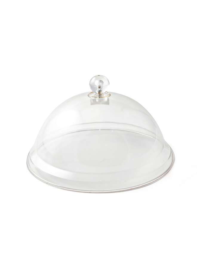 Plastic Dome Cover with Handle 26 cm , Transparent