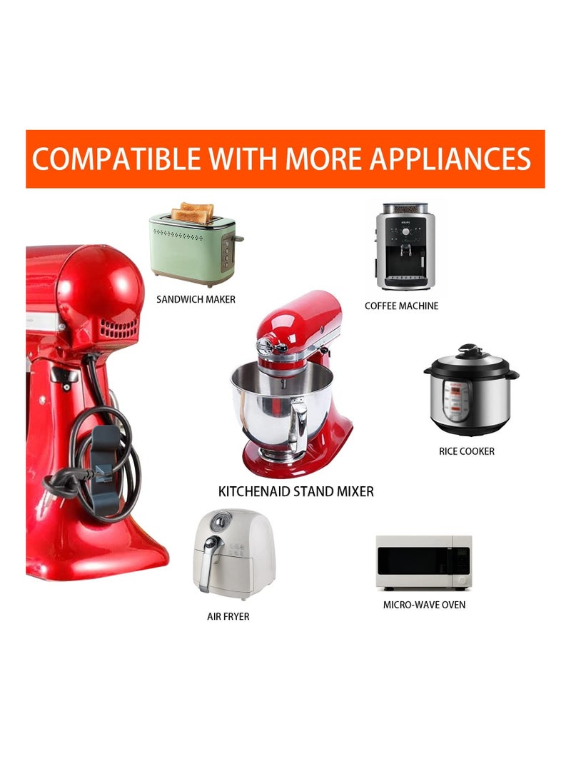 Cord Organizer Storage Tool, Home Appliance Winder for Kitchen Stand Mixers, Coffee Makers, Pressure Cookers and Air Fryers Black 2 Piece Set