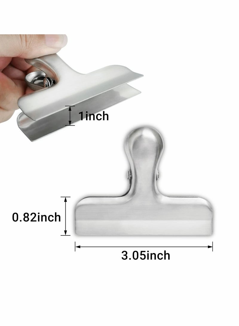 Stainless Steel Chip Bag Clips Set, 6 Pack Clips, Heavy Duty Clamp Seal Food